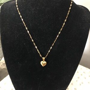 Minimalist Stainless Steel Gold Heart Pendant Necklace